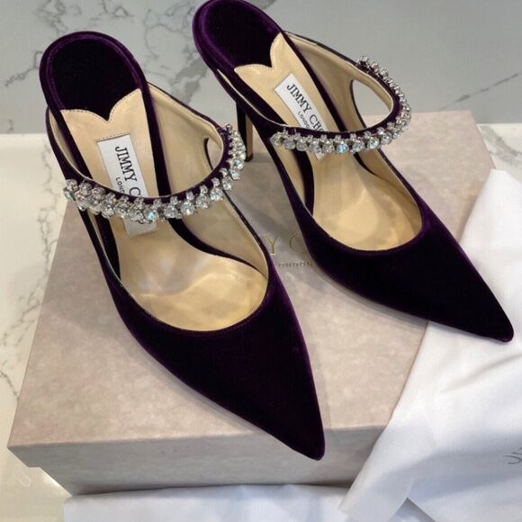 Jimmy Choo Shoes - Jimmy Choo Bing 100 Crystal-Embellished Mules